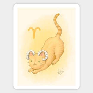 Zodiacat - Aries Sticker